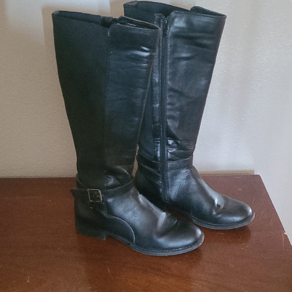 White Mountain Black Over the Knee Boots